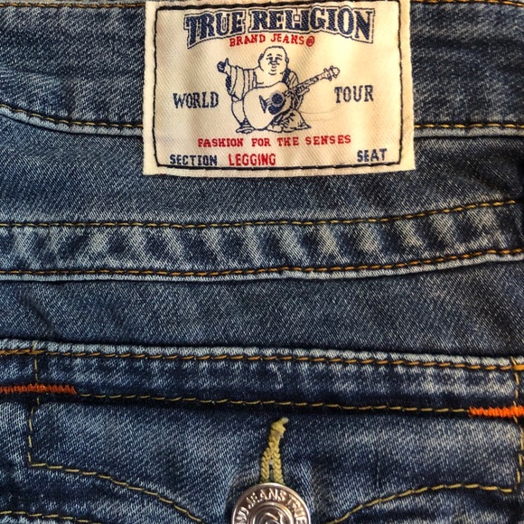 EUC Women’s True Religion Section Legging Seat Denim - Picture 4 of 4